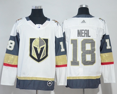 Adidas Golden Knights #18 James Neal White Road Authentic Women's Stitched NHL Jersey